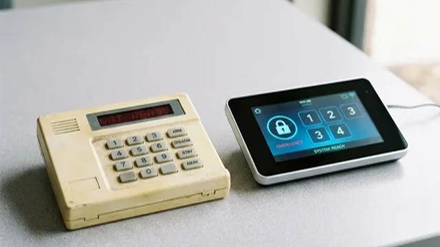 Ageing alarm panel keypad showing wear and outdated interface; the point at which homeowners face the upgrade or replace decision