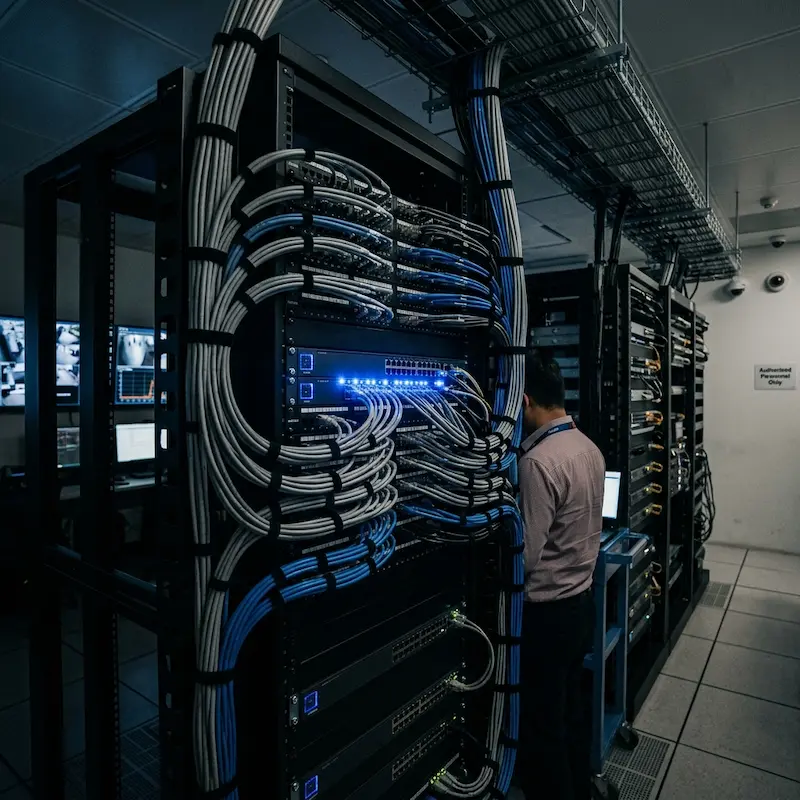 Core managed switch and VLAN configuration at FCC security room Singapore